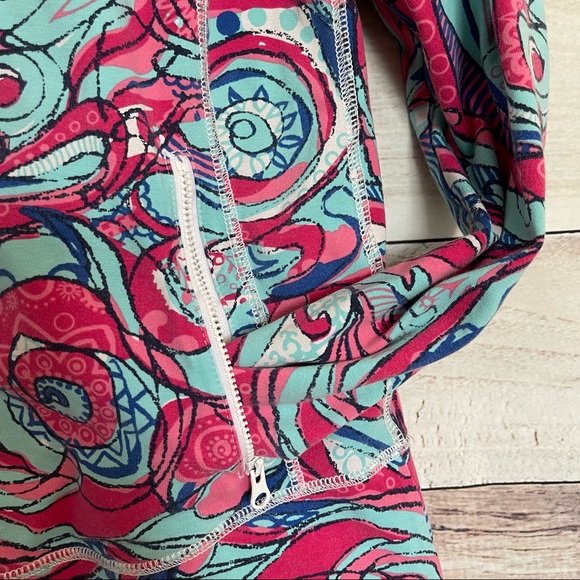 Talbots Athleisure Full Zip Jacket Pink Blue Petite - Picture 10 of 13